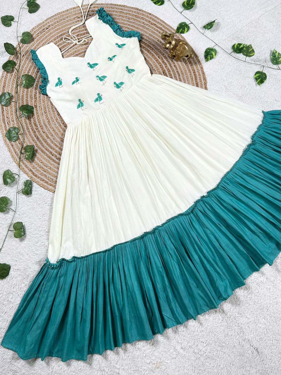 Mull mull maggam work gowns