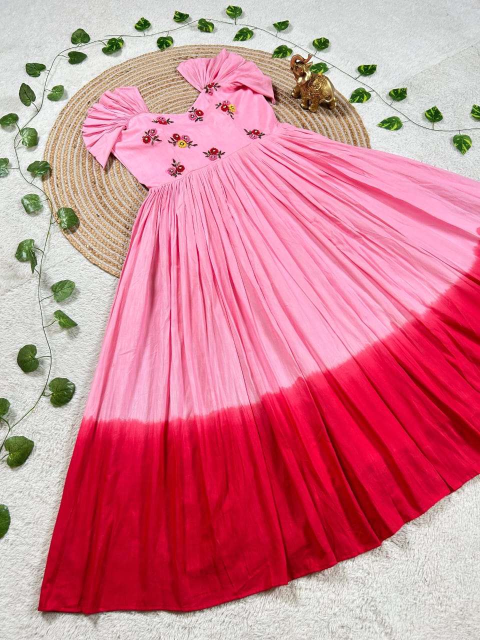 Mull mull maggam work gowns