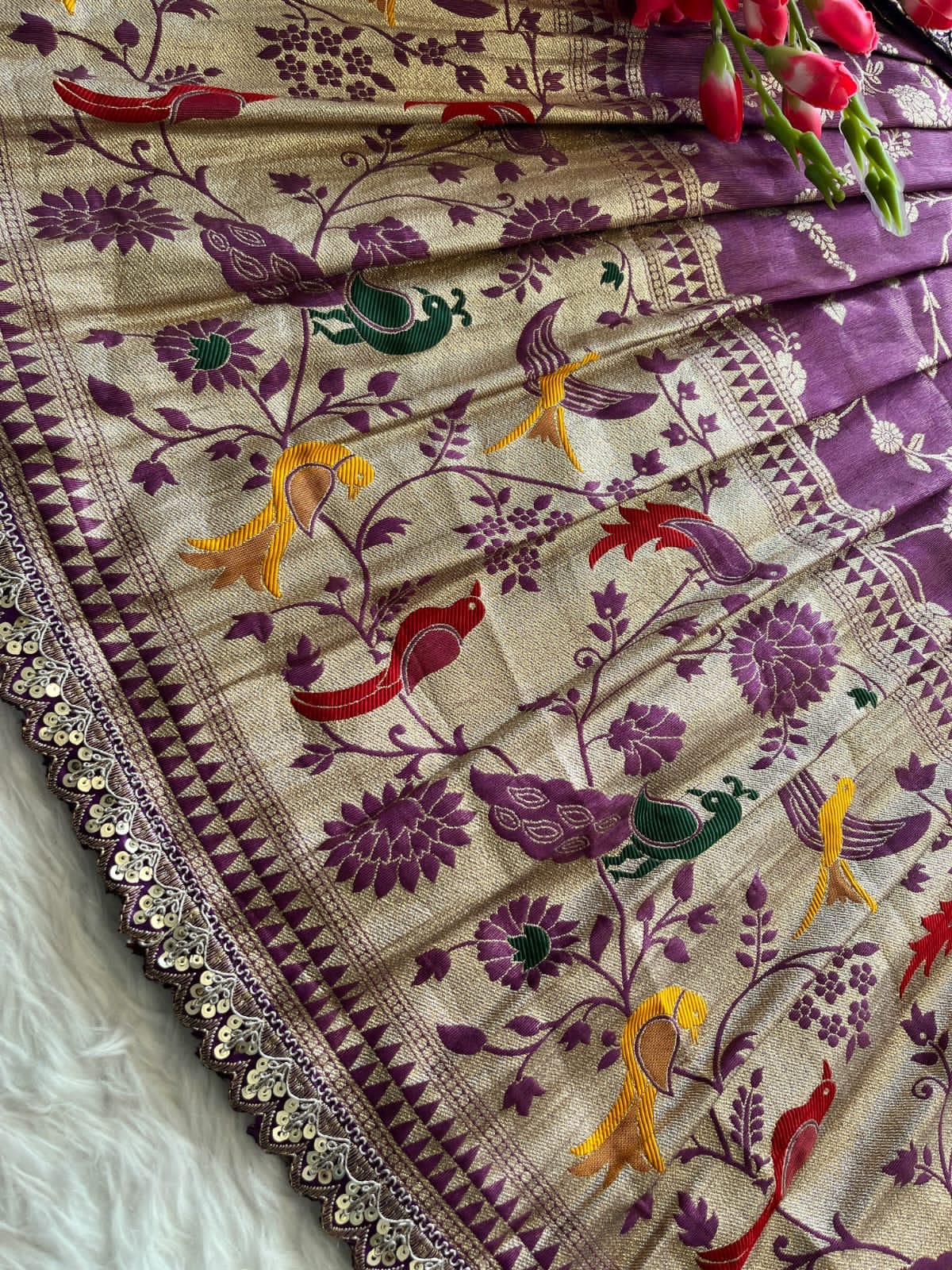 Kids Lehenga Paithani Sets For Festival