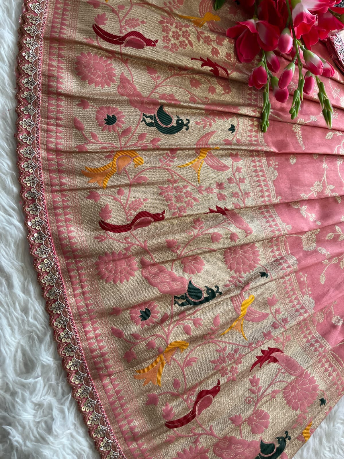 Kids Lehenga Paithani Sets For Festival