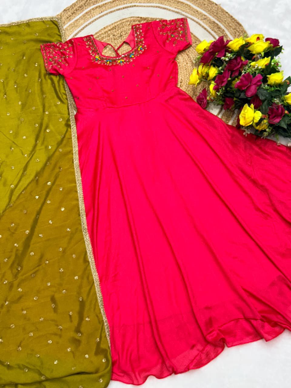 Vichitra Silk Gowns