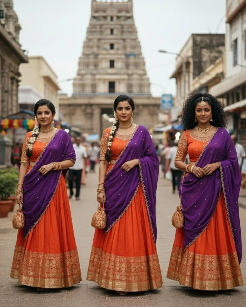 Pure Viscose Silk Lehenga