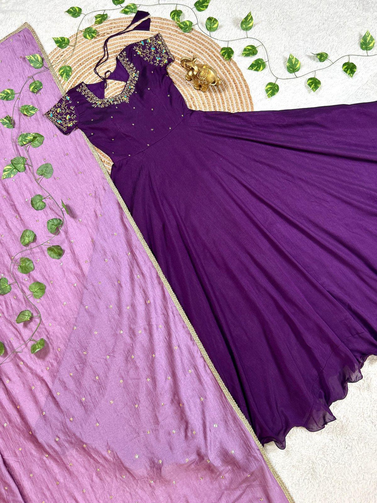 Maggam Work Long Gowns