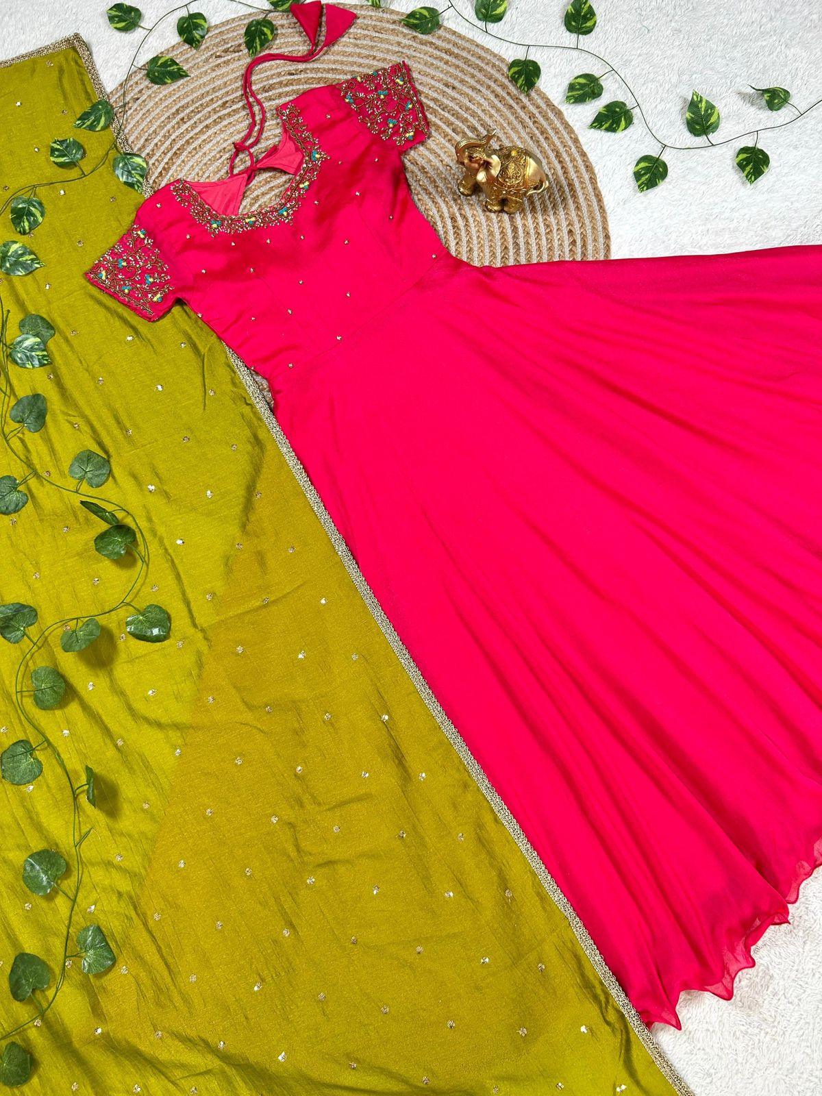 Maggam Work Long Gowns