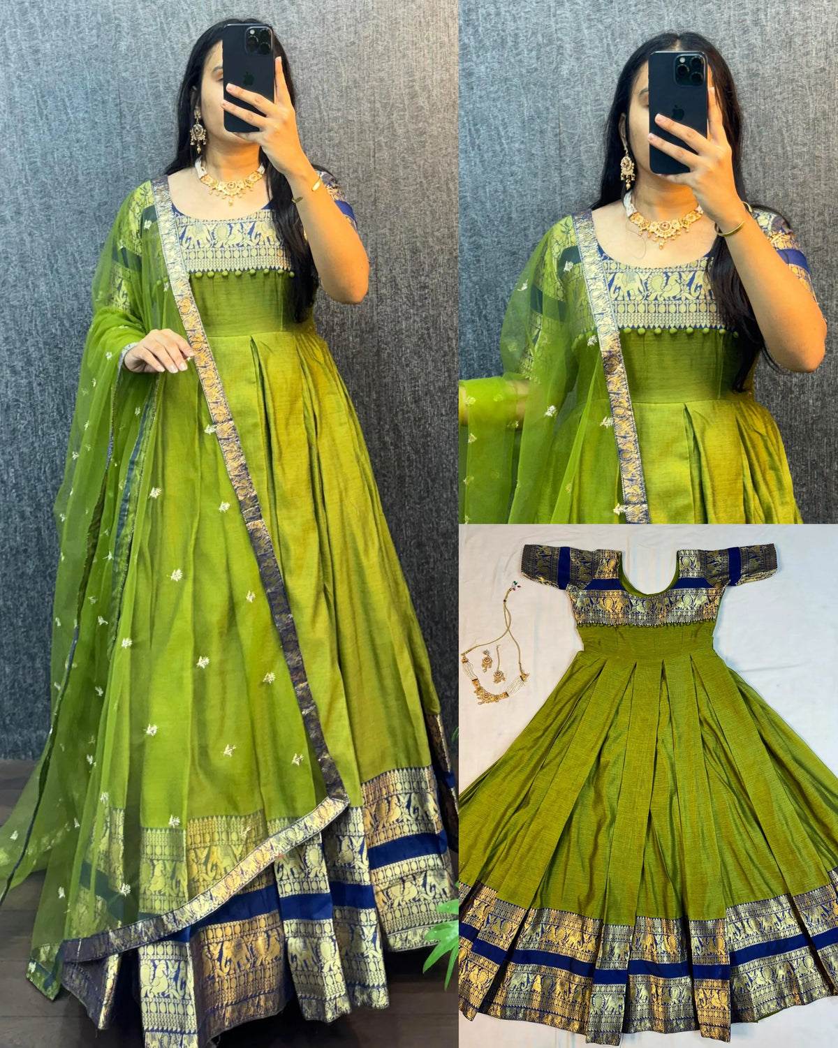 Narayanpet Gown with Duppata