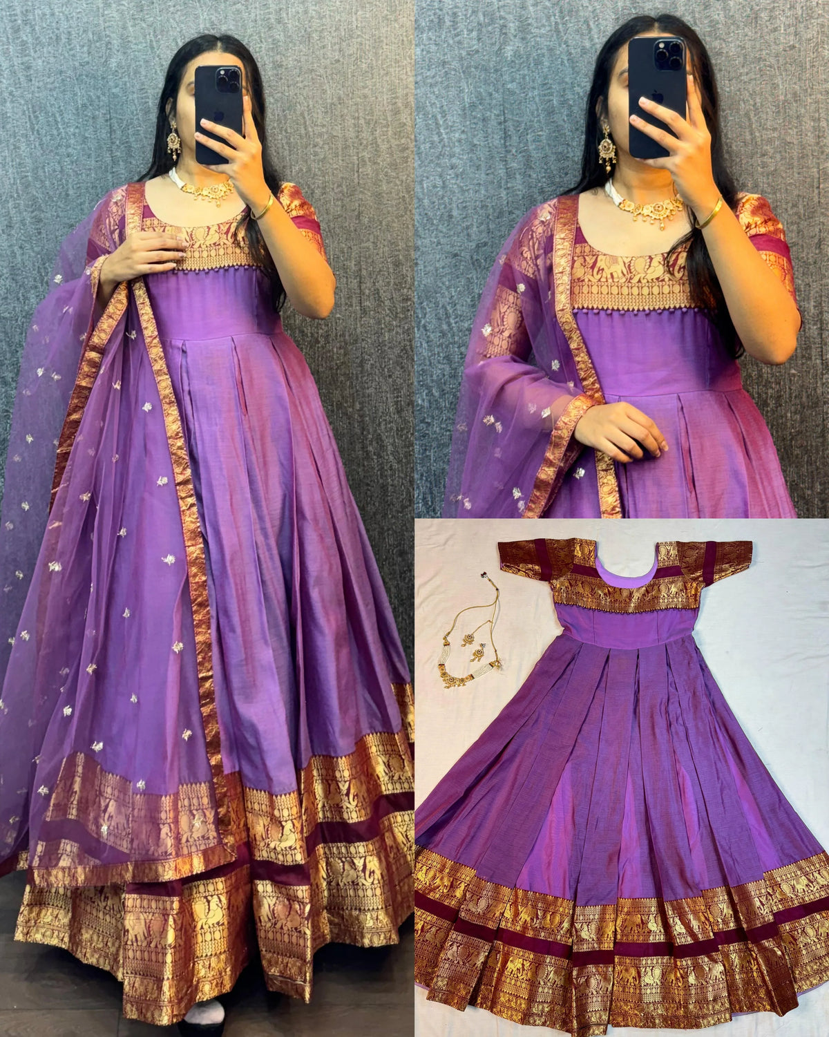 Narayanpet Gown with Duppata