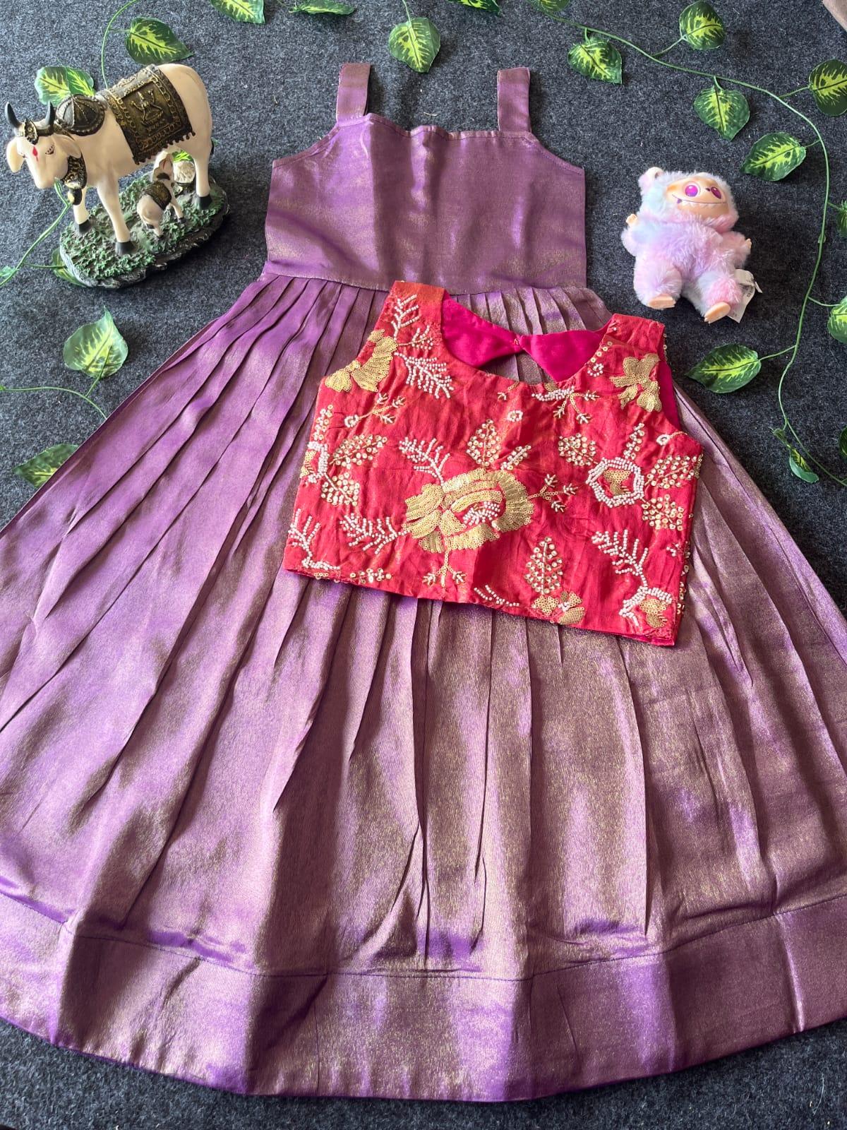 Viscose Tissue Gown with Handwork Coat