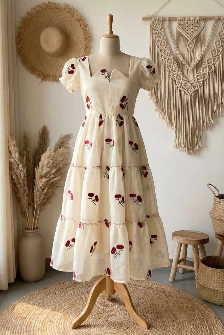 Chanderi Cotton Freeding Frocks