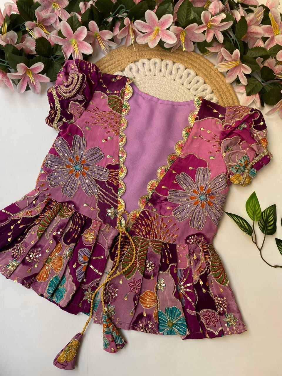 Tissue Silk Gown with Coat