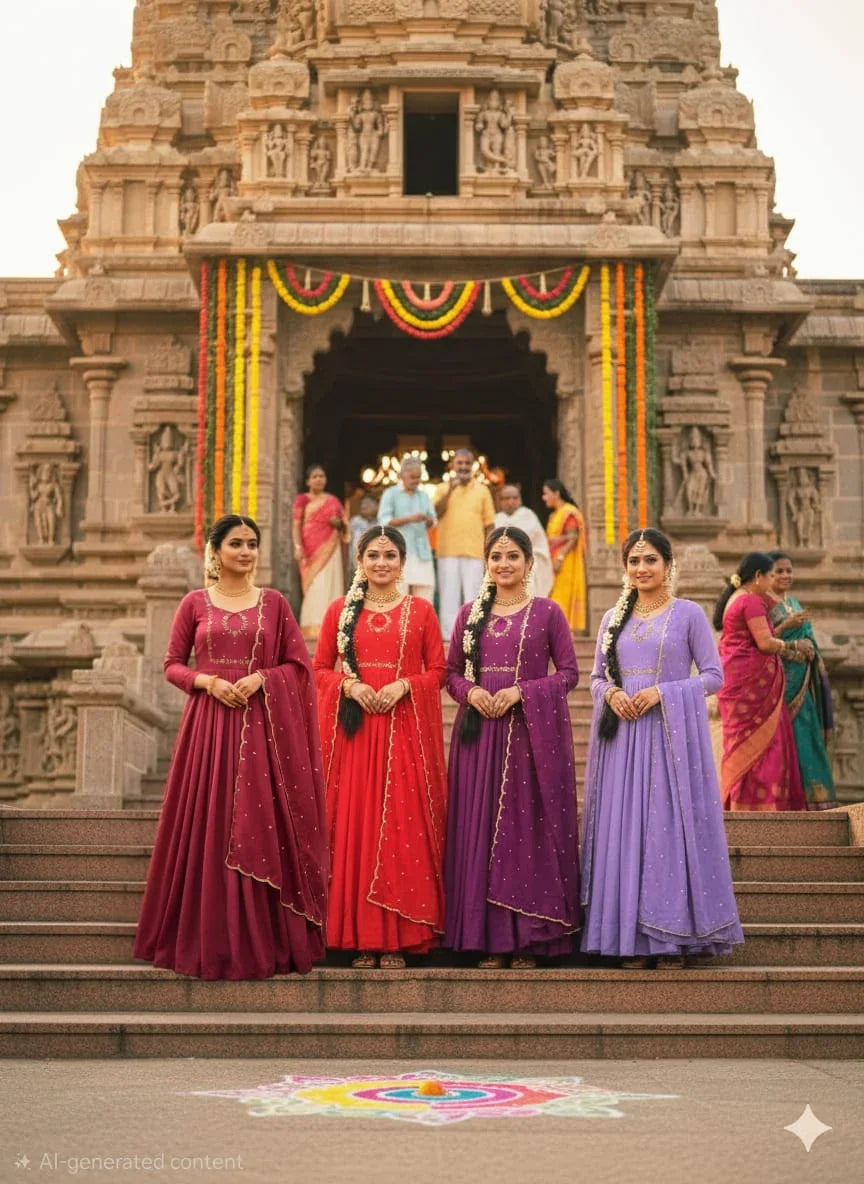 Premium Vichitra Silk with Maggam Hand Work Dresses