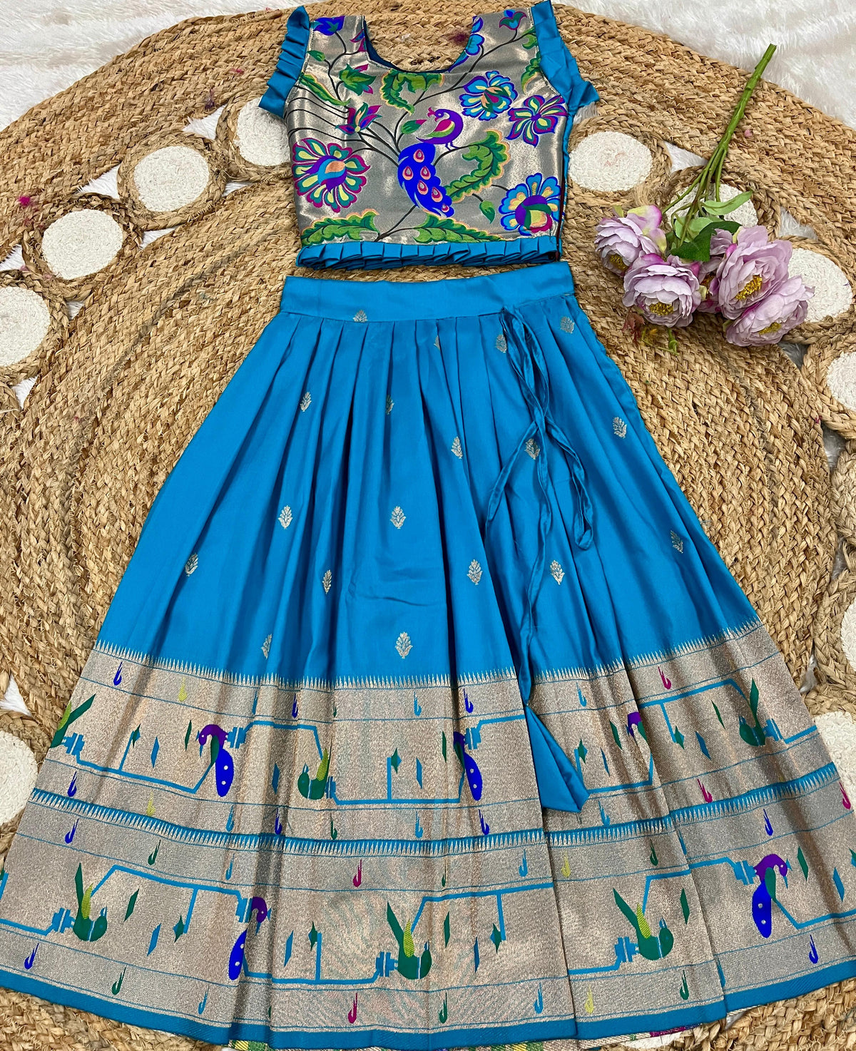 Paithani Lehenga for Kids