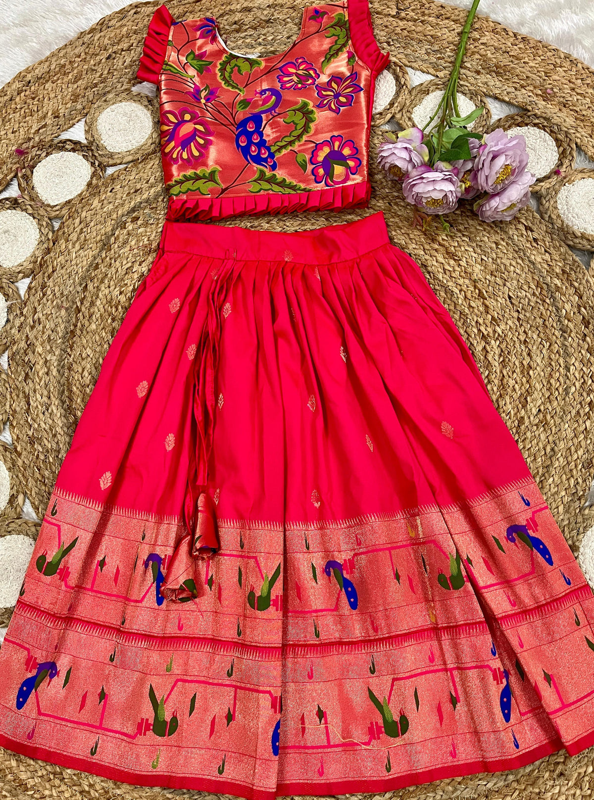 Paithani Lehenga for Kids