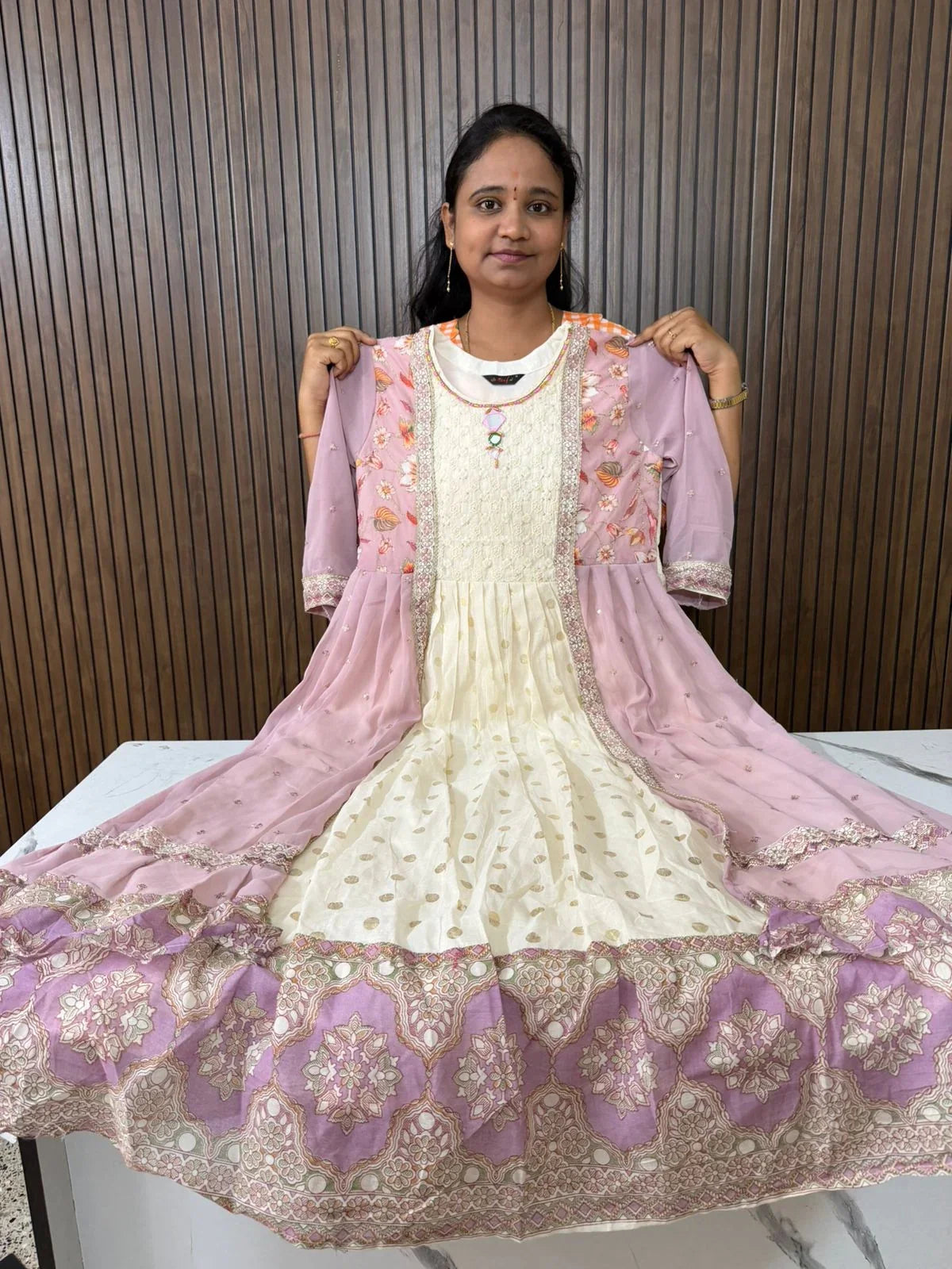 Long Gown with Attached Coat