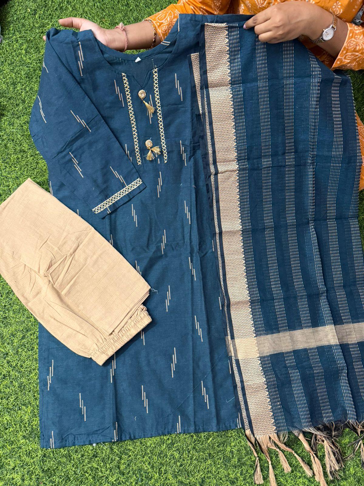 Khadi Cotton 3 Piece Sets