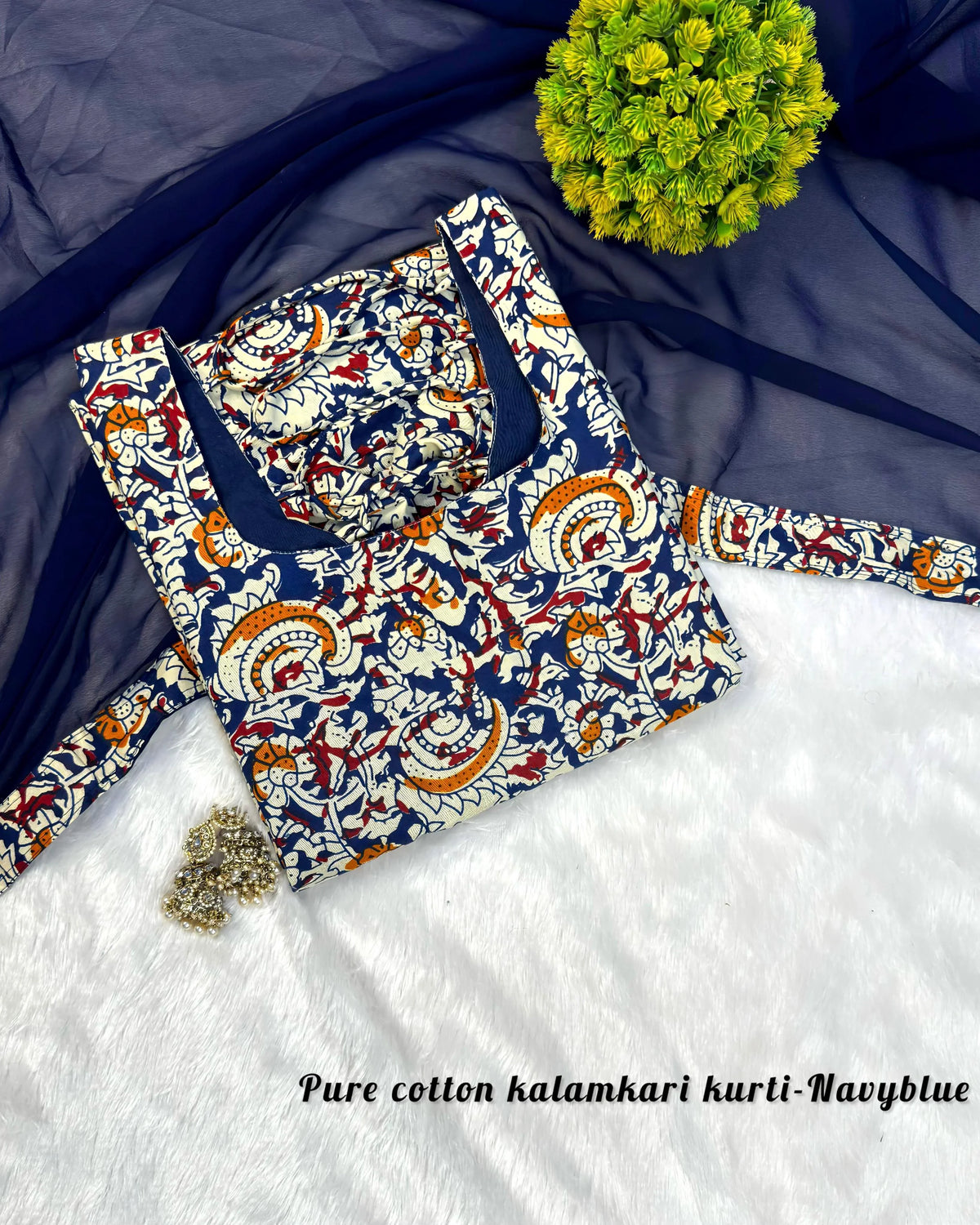 Kalamkari Top with Dupatta