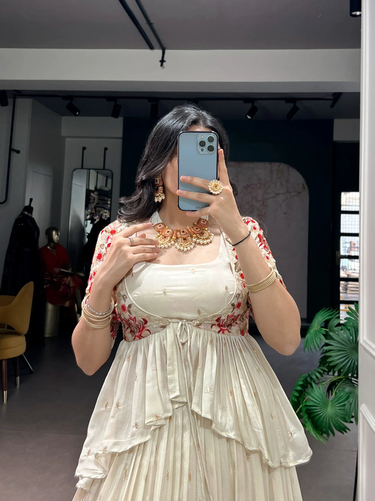 Creamy Designer Outfit