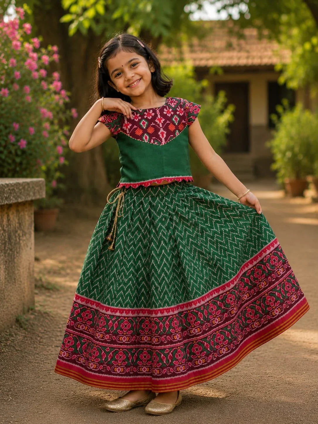 Patola Silk Kids Lehenga