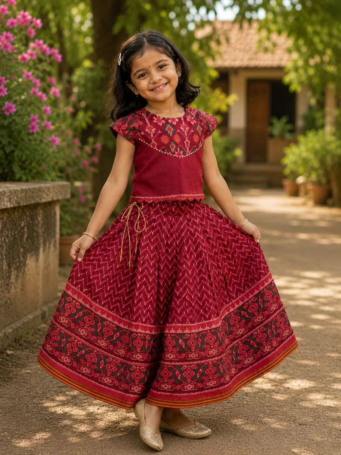 Patola Silk Kids Lehenga