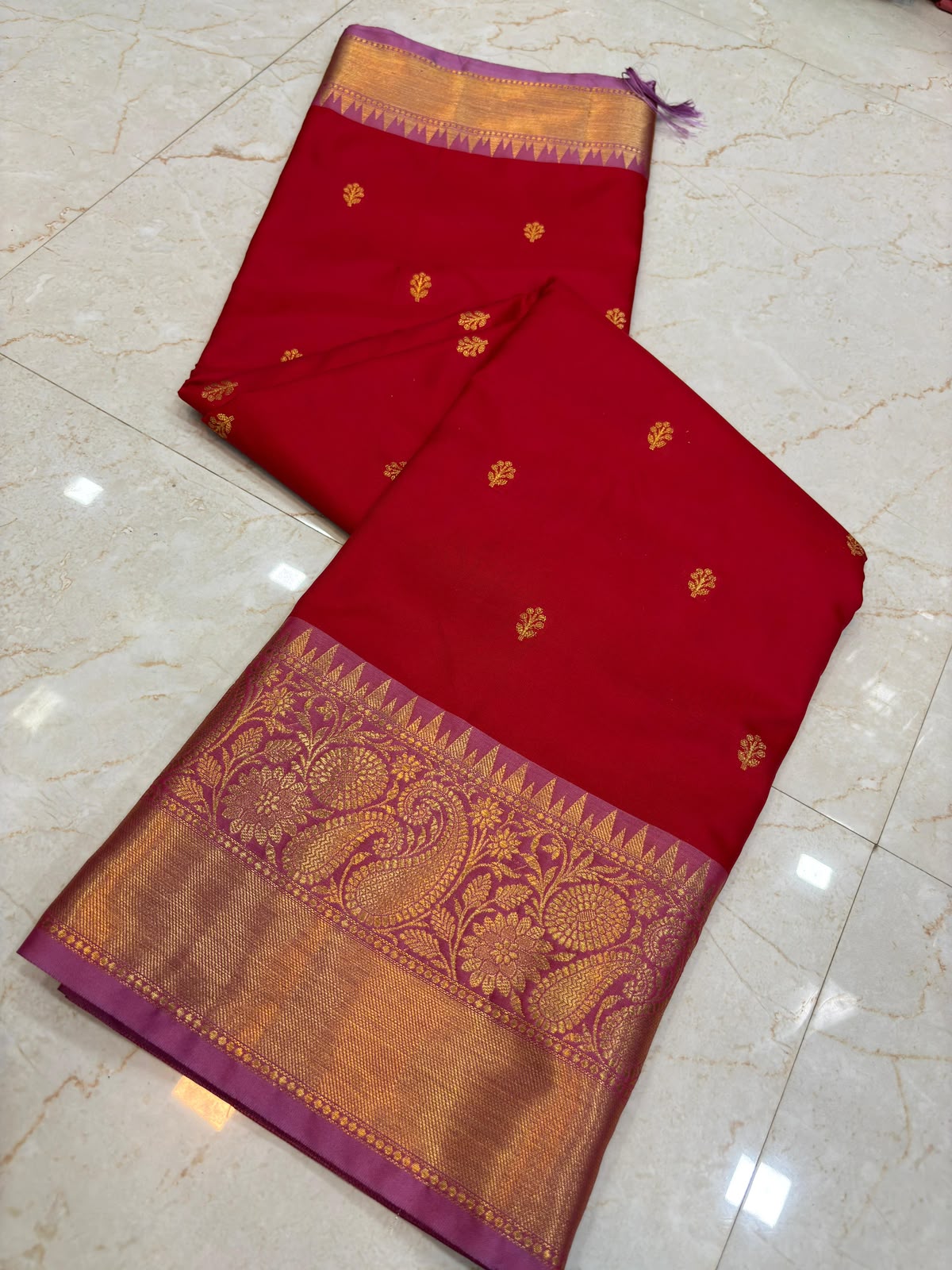 Aasha Banarasi Semi Katan Silk Saree
