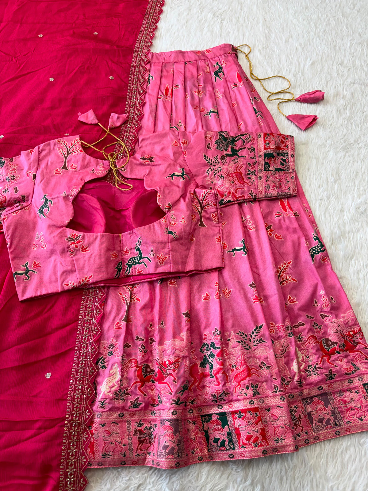 Meena Weaving Lehenga