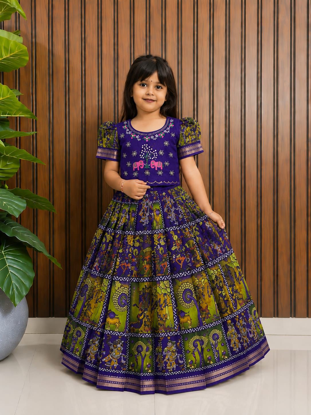 Offer Kids Dola Silk Lehenga Choli