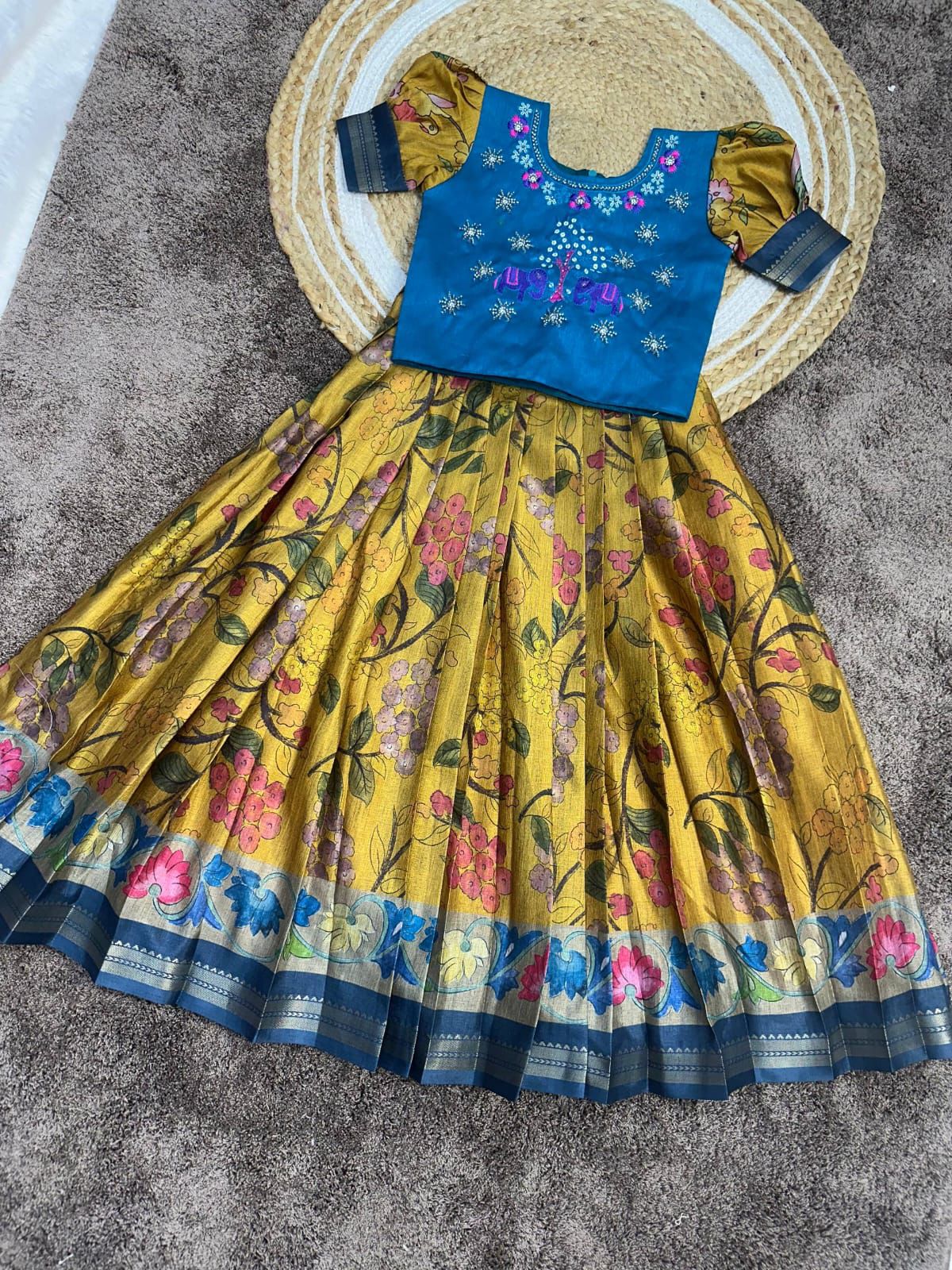 Offer Kids Dola Silk Lehenga Choli
