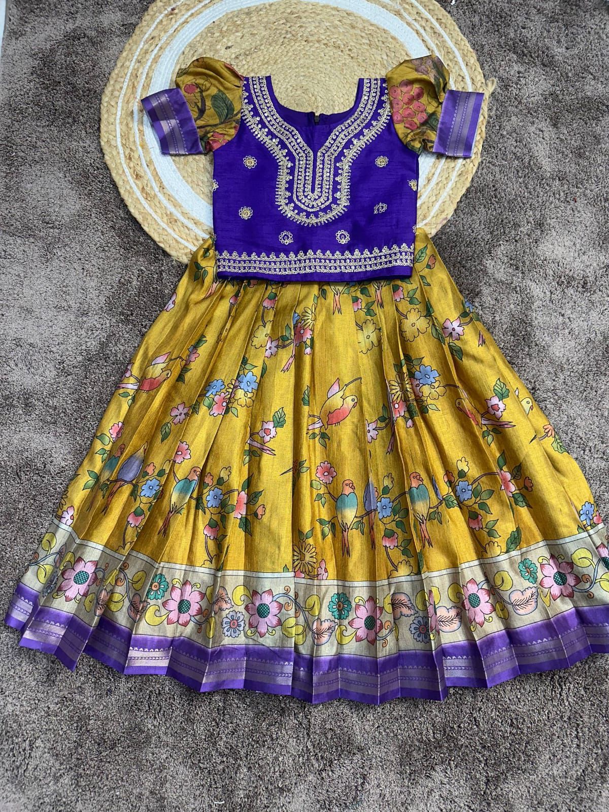 Offer Kids Dola Silk Lehenga Choli