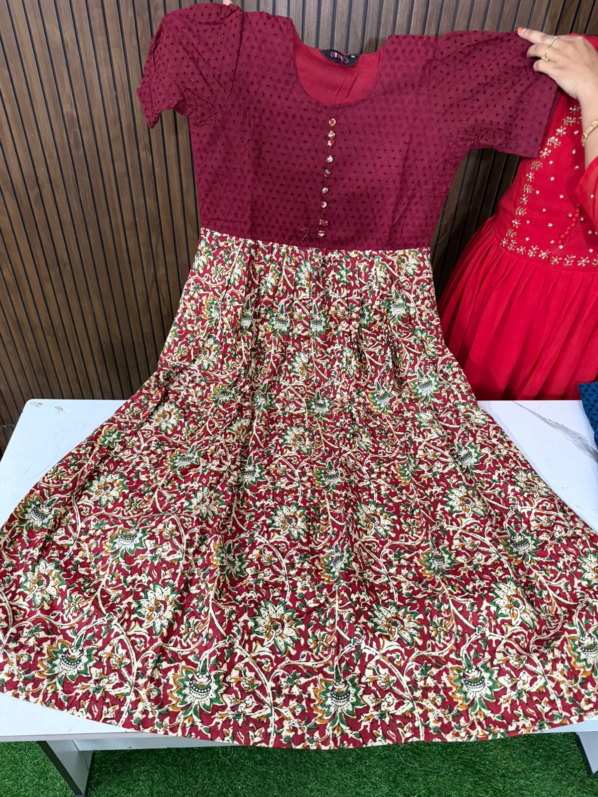 Hakoba Dhabu Cotton Frock with Pocket