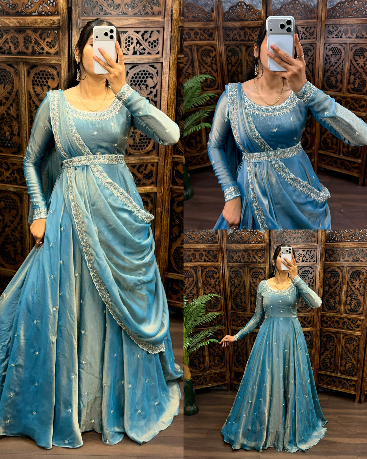 Siddhi South Silk Gown with Dupatta