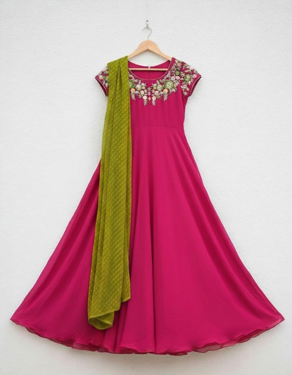 Akhila Georgette Gown with Dupatta