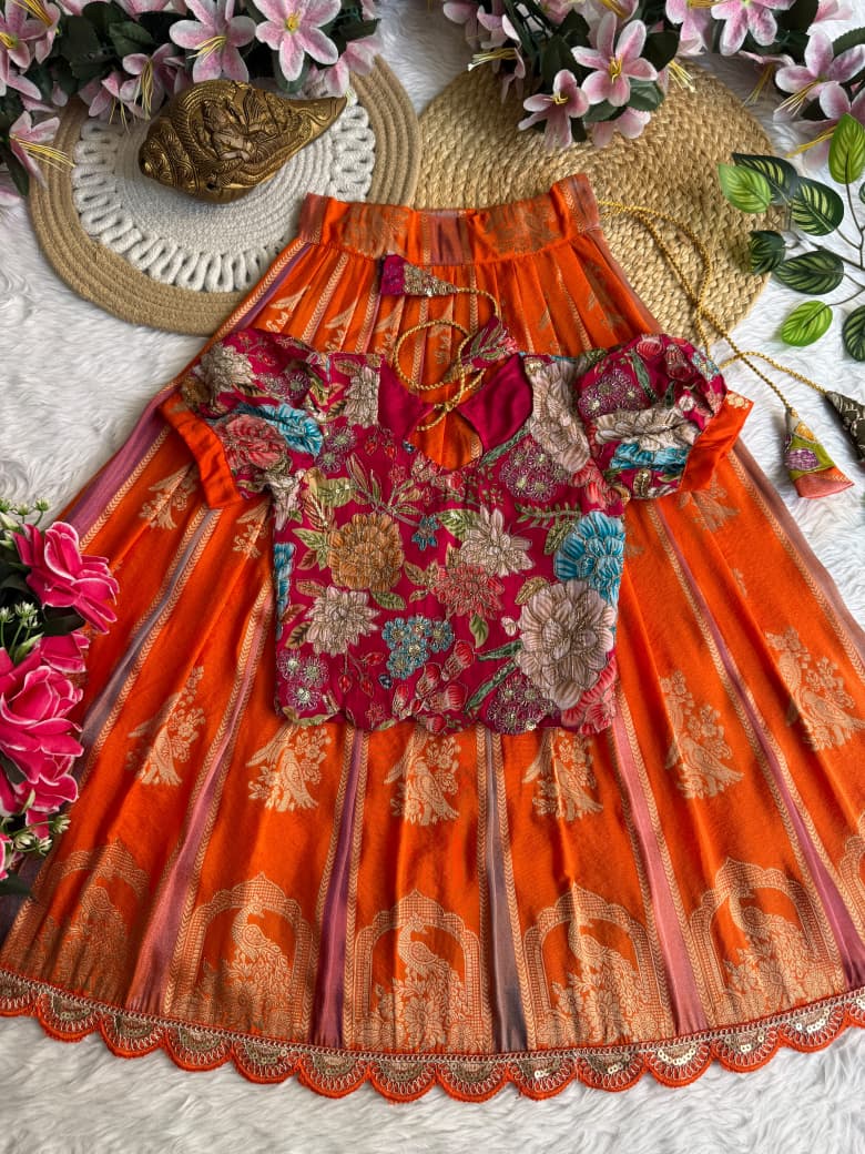 Varshini Georgette Kids Lehenga