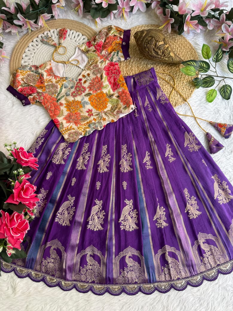 Varshini Georgette Kids Lehenga