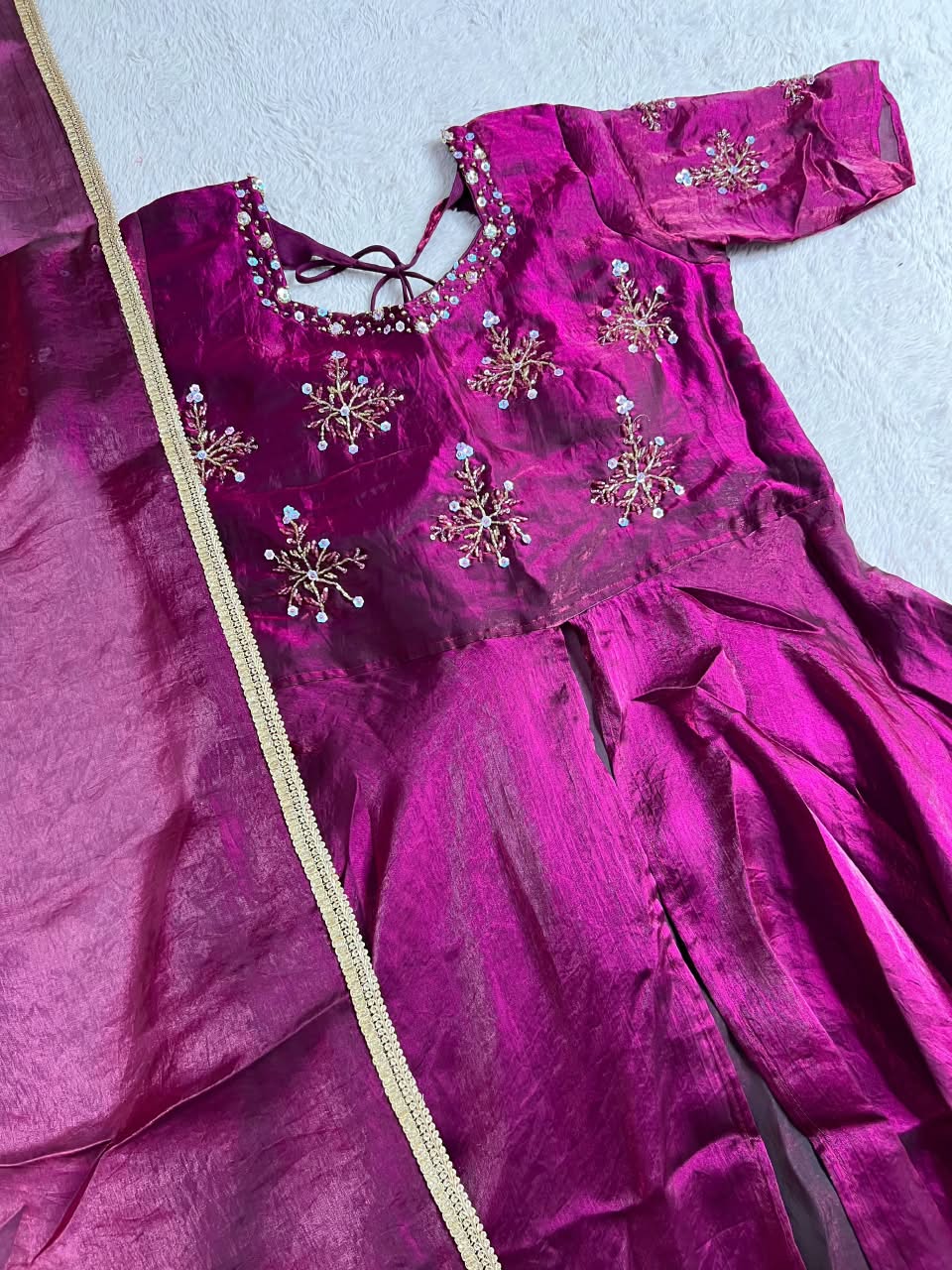 peplum style maggam work lehenga