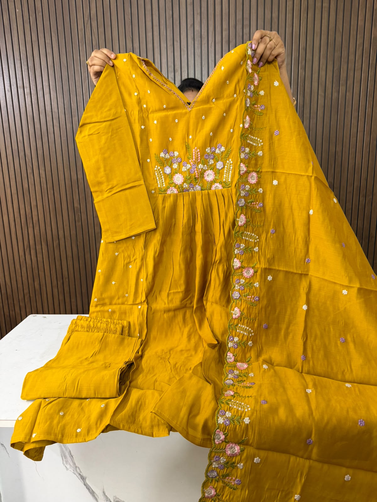 PREMIUM MUL CHANDERI 3-PIECE SET