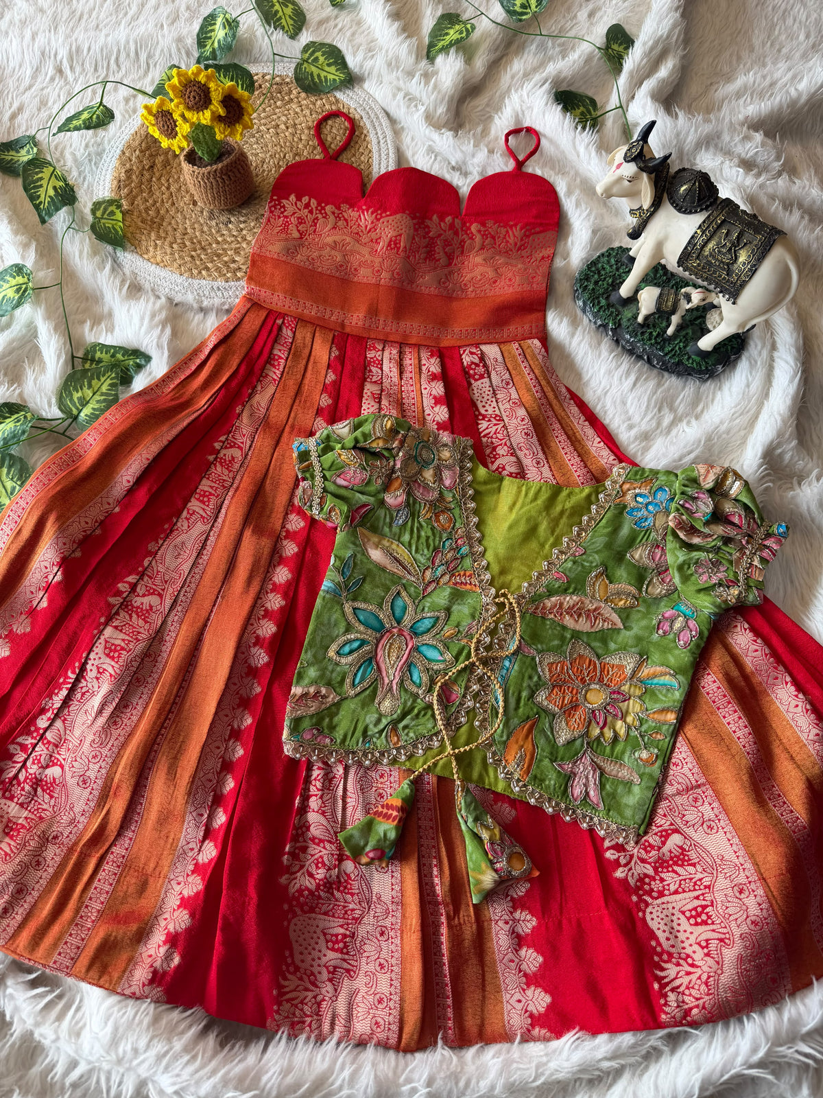 viscouse gown with coat