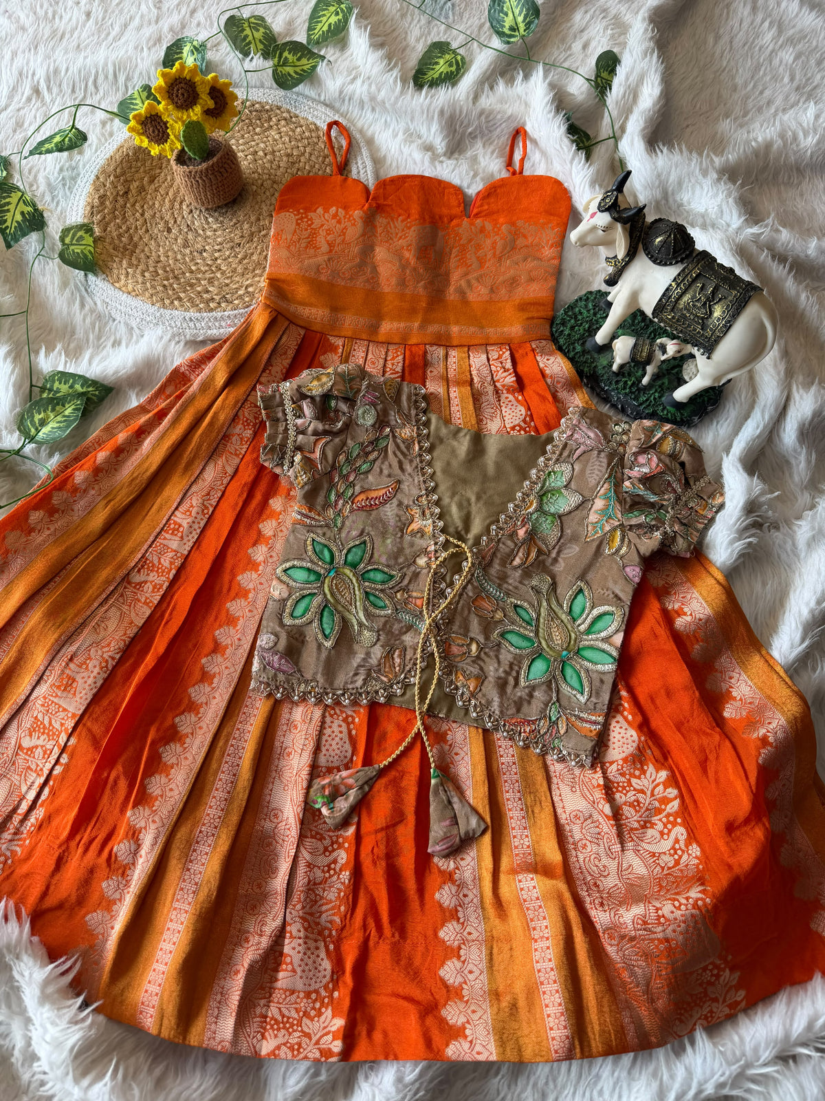 viscouse gown with coat