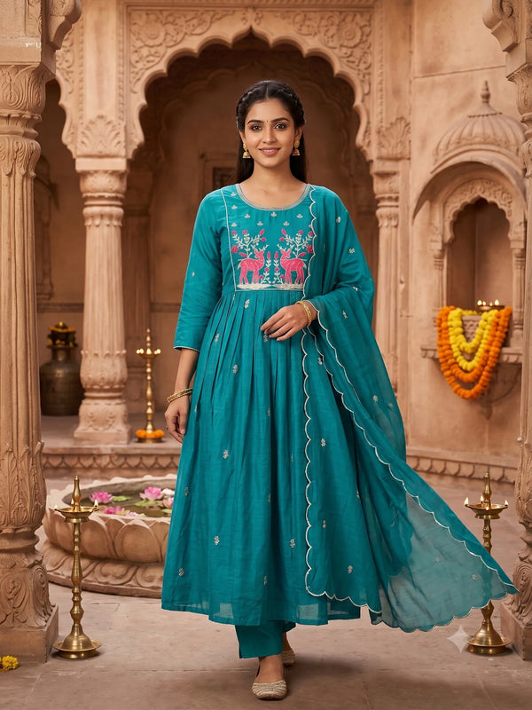 Geeta Mul Chanderi 3 Piece Set