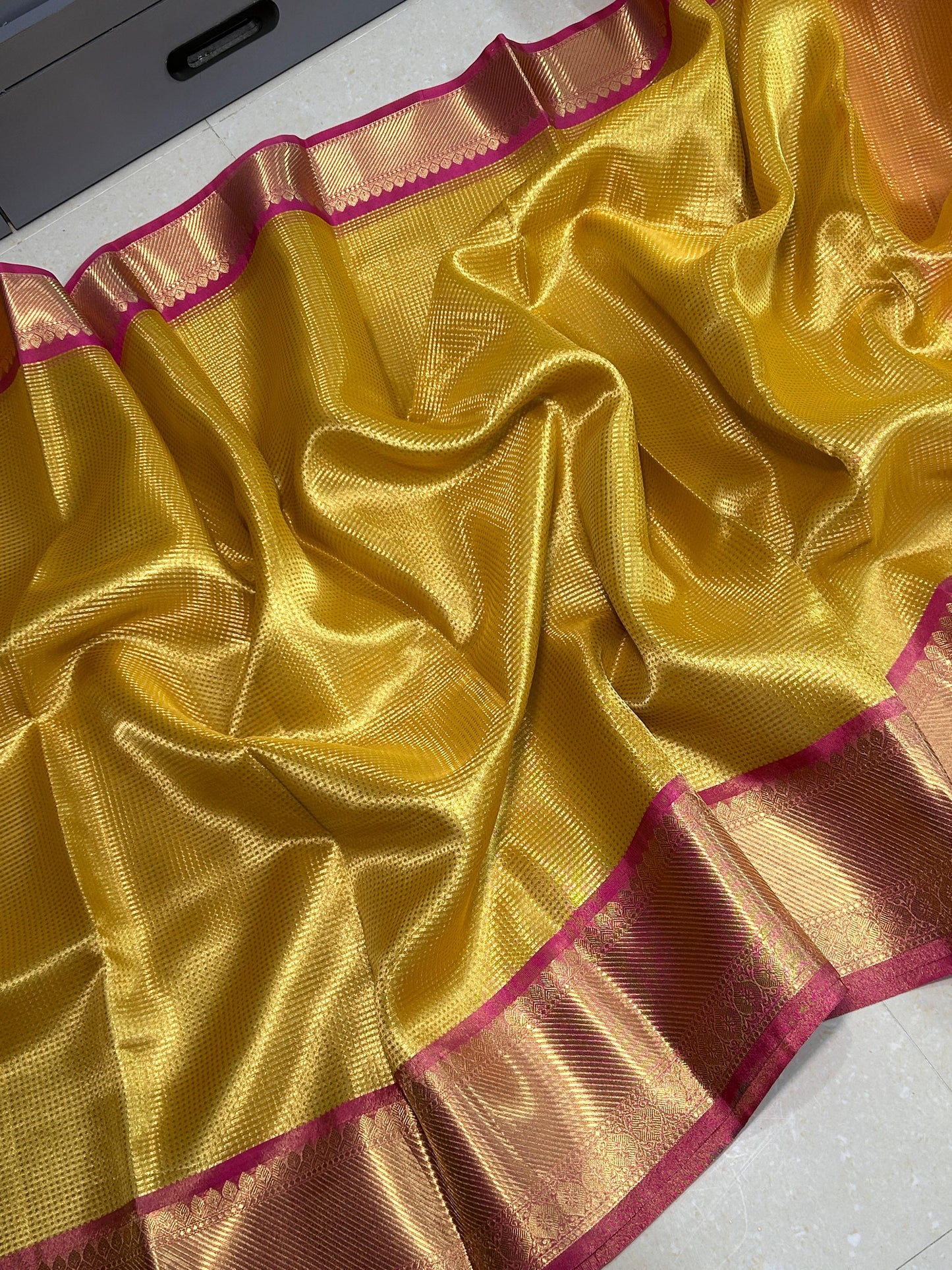 BANARASI  KANCHIPURAM ZARI TISSUE  VASKAT  SAREE