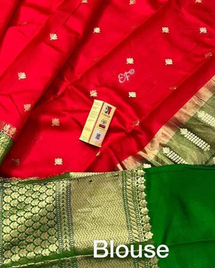 BANARASI SEMI KATAN SIK DYED SAREES