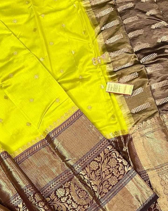 BANARASI SEMI KATAN SIK DYED SAREES