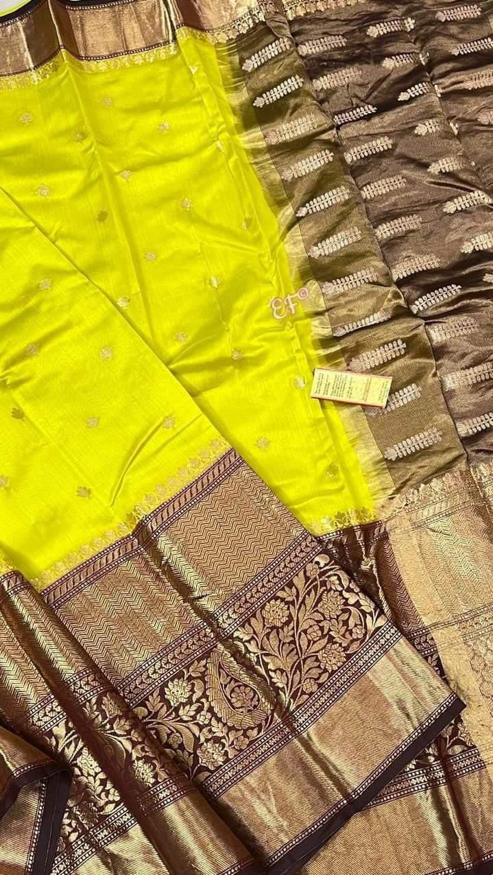 BANARASI SEMI KATAN SIK DYED SAREES