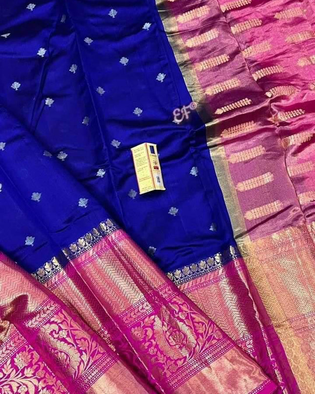 BANARASI SEMI KATAN SIK DYED SAREES
