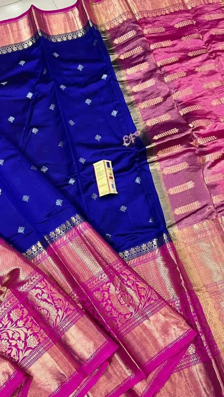 BANARASI SEMI KATAN SIK DYED SAREES