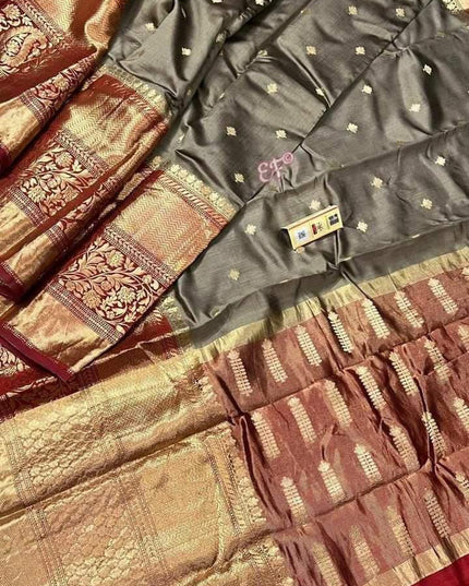 BANARASI SEMI KATAN SIK DYED SAREES
