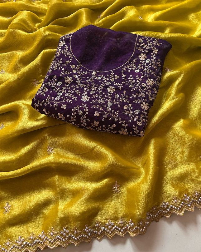 Crunchy chiffon crush silk