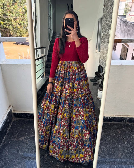 Hakoba Cotton with attractive print with Full lining