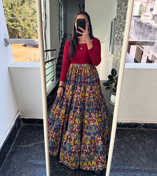 Hakoba Cotton with attractive print with Full lining