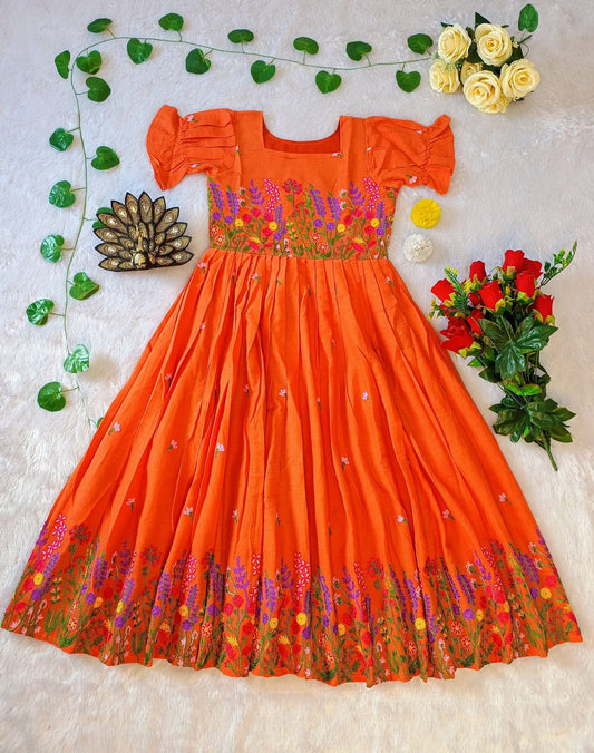 Premium Cora Cotton  With Multi Colour Thread  Work