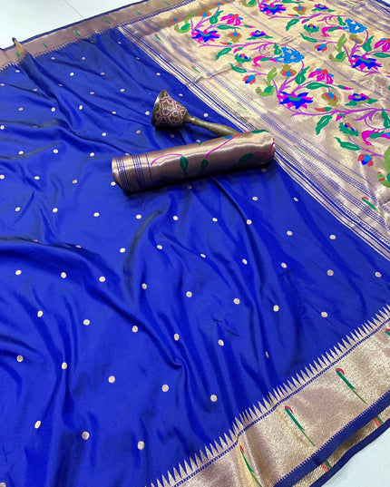 PURE SOFT GOLD ZARI SOFT SILK PAITHANI SAREES