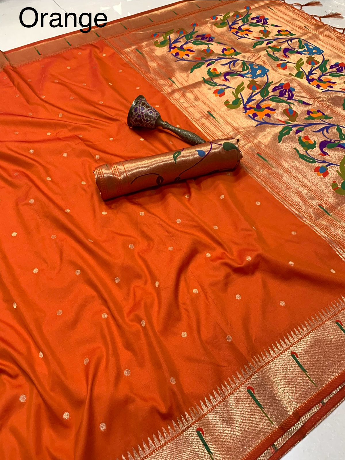 PURE SOFT GOLD ZARI SOFT SILK PAITHANI SAREES